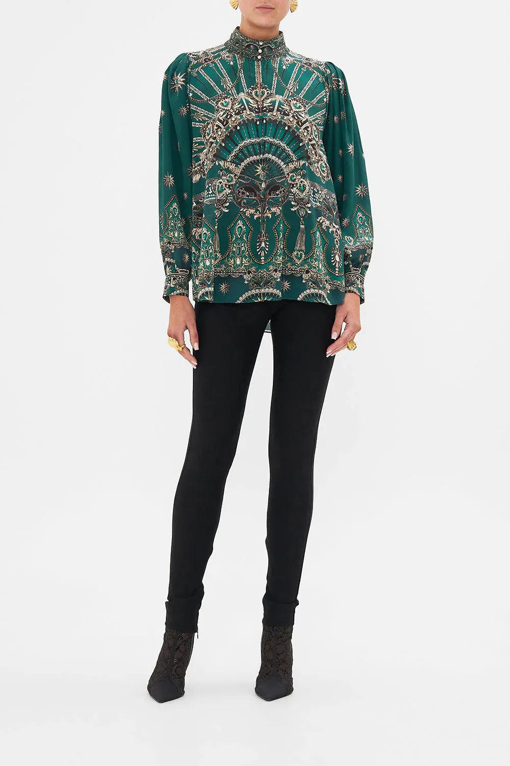 Drop Sleeve Swing Blouse - A Venice Veil
