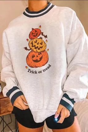 Dunnmall Casual Halloween Printed Pullover