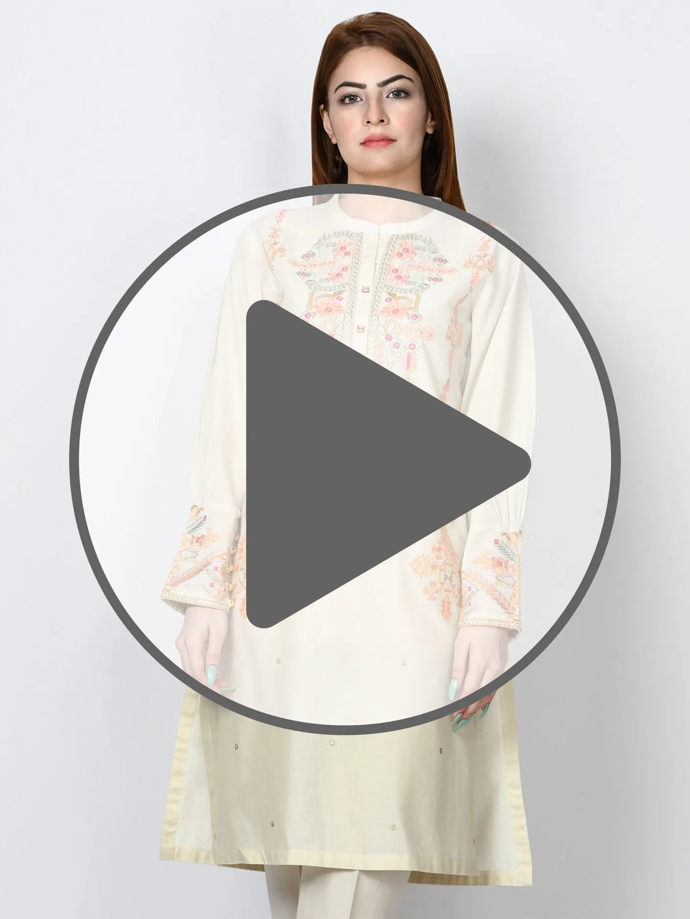 Embroidered Slub Lawn Suit