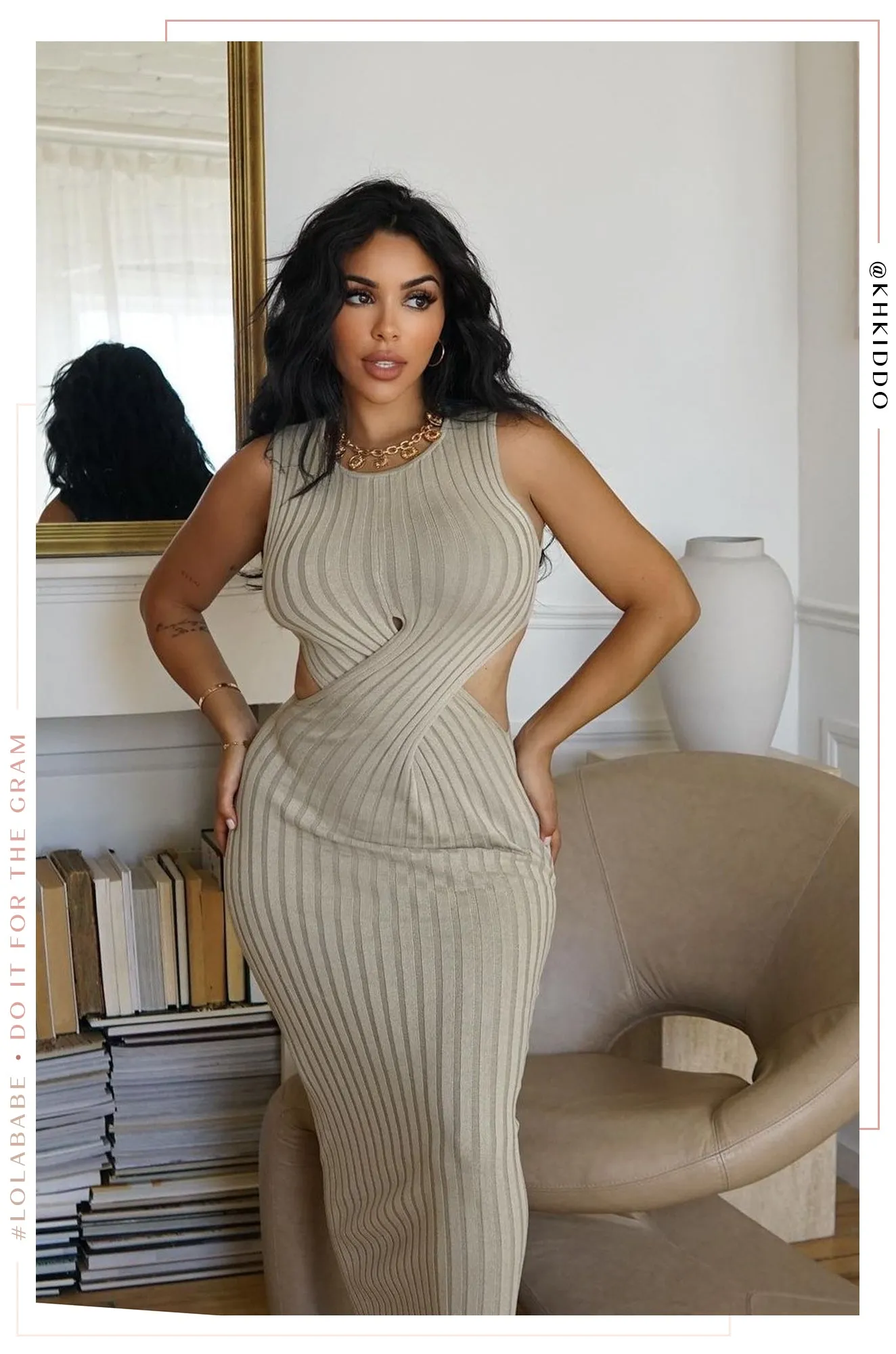 Estela Sleeveless Knit Maxi Dress - Khaki