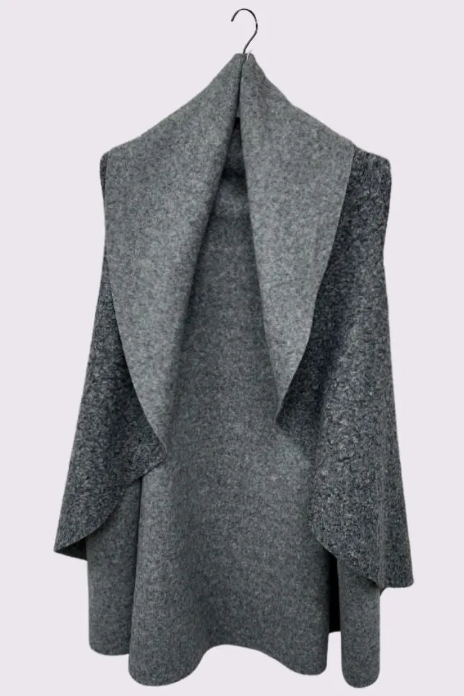 Faux Fur Drape Collar Vest