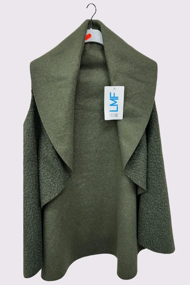 Faux Fur Drape Collar Vest
