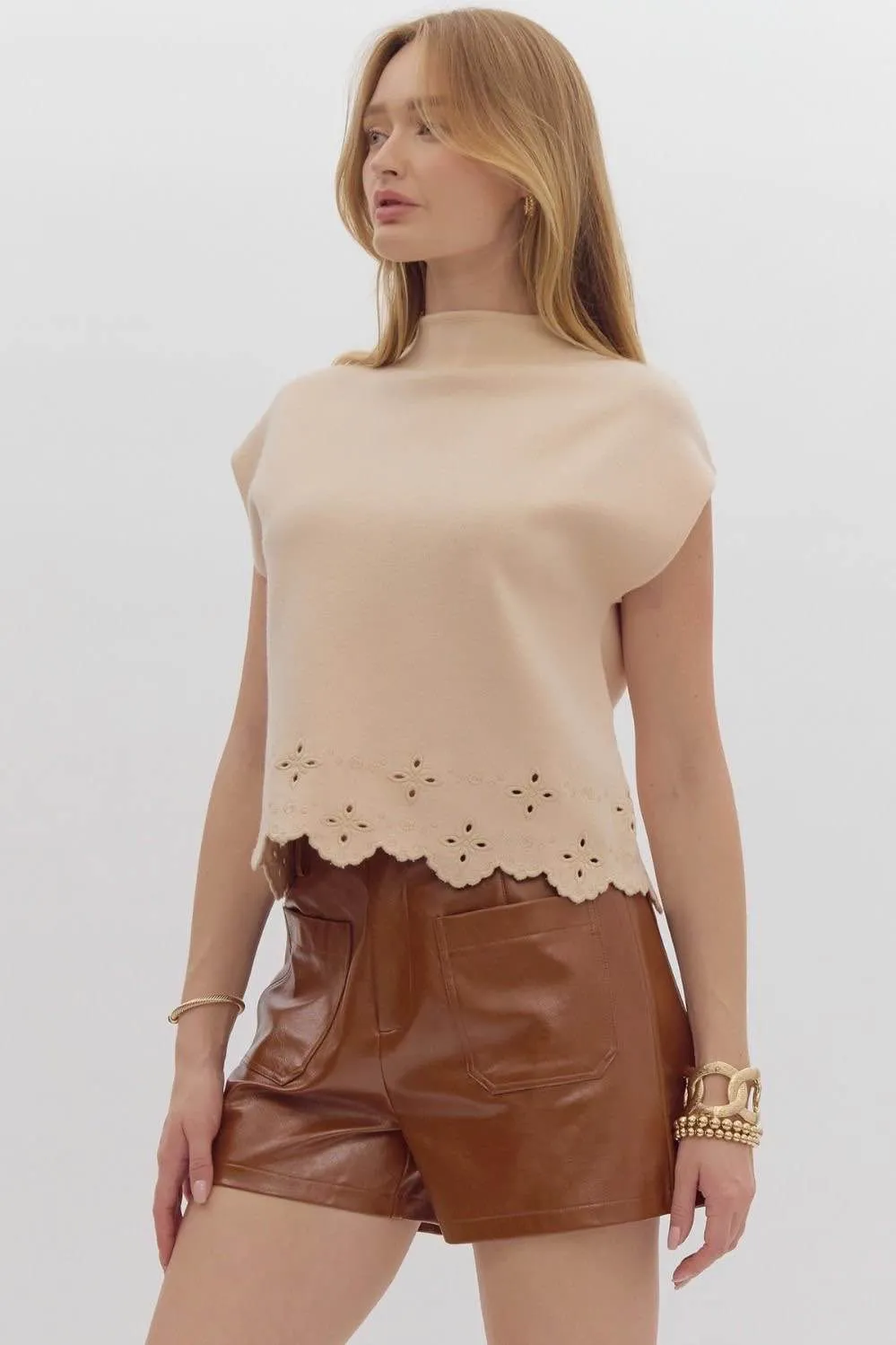 Faye Mock Neck Top