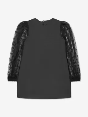 Fendi Girls Silk And Tulle Dress
