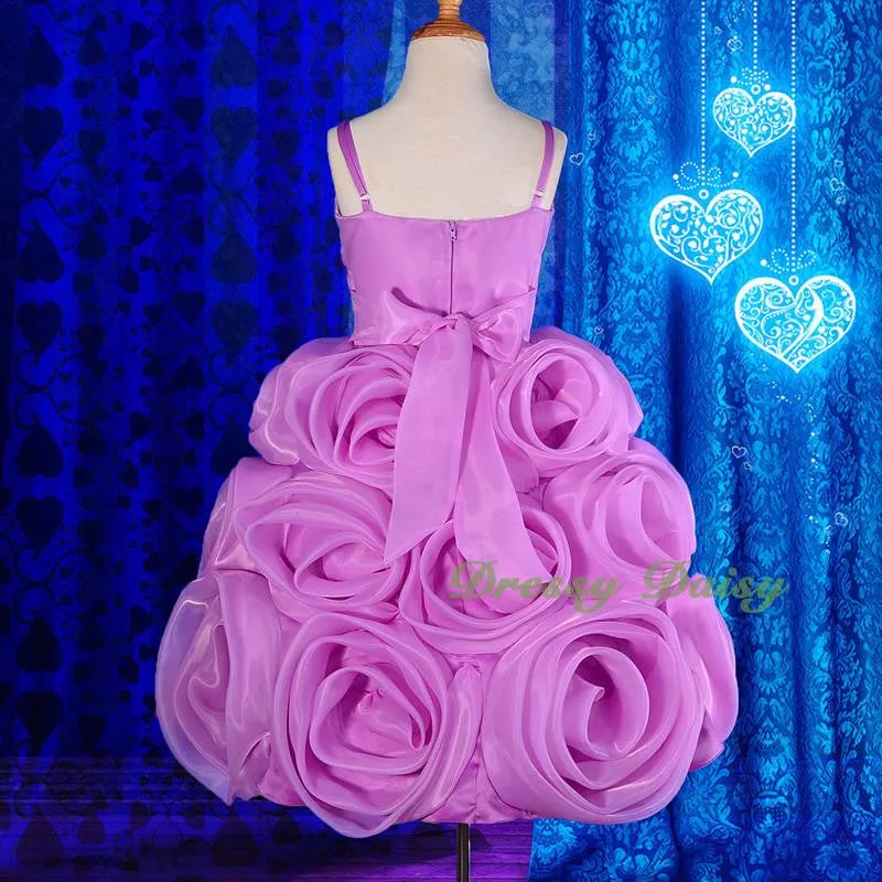 FG267 Embossed Flower Girl Wedding Pageant Party Occasion Dress Toddler Size 3-9