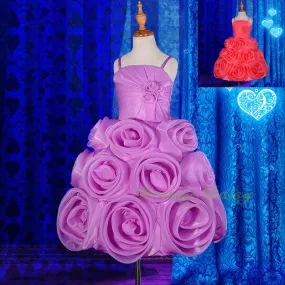 FG267 Embossed Flower Girl Wedding Pageant Party Occasion Dress Toddler Size 3-9