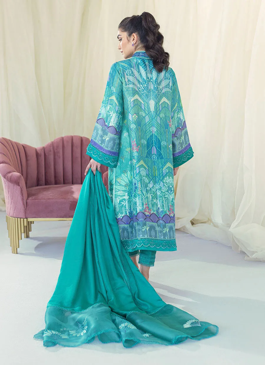 Gaia '23 - Edna Emerald Shirt And Dupatta