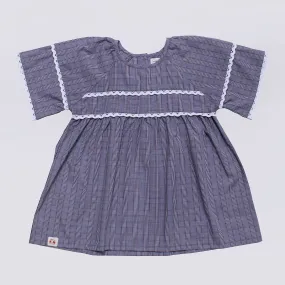 Girl's Grey Gathered Top