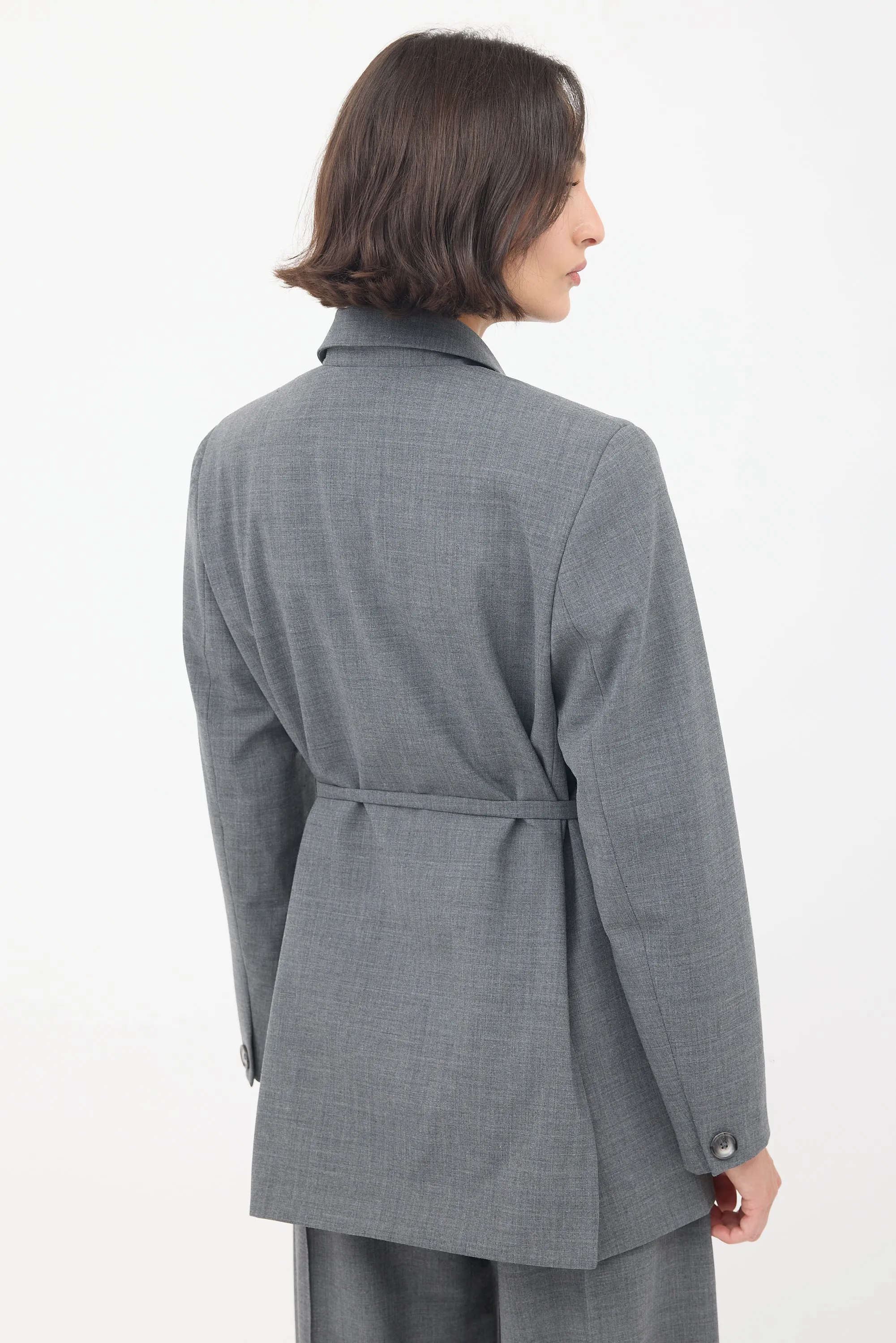Grey Double Breasted Two Piece Suit