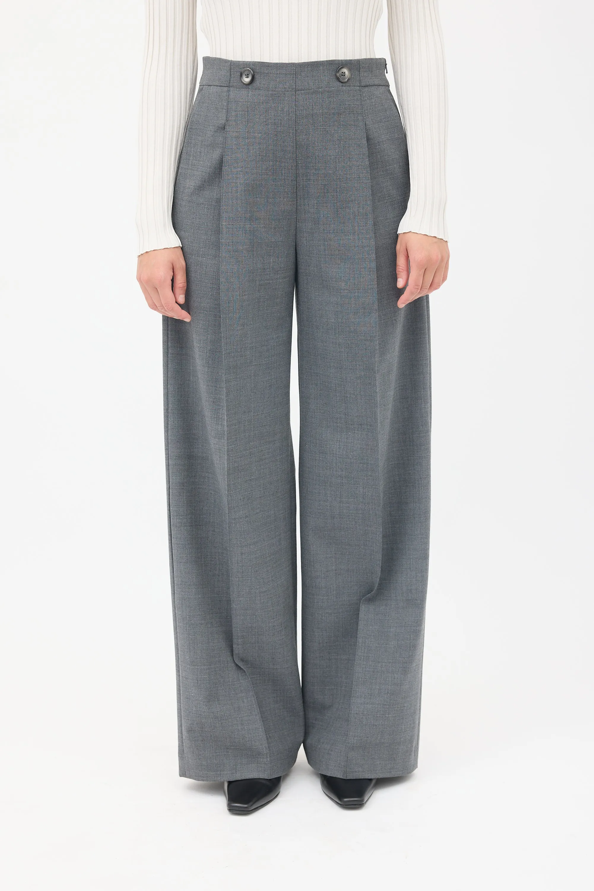 Grey Double Breasted Two Piece Suit