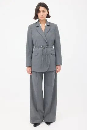 Grey Double Breasted Two Piece Suit