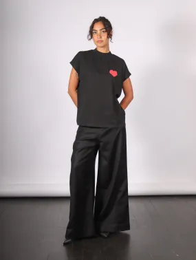 Heart Volta T-Shirt in Black by Thinking Mu