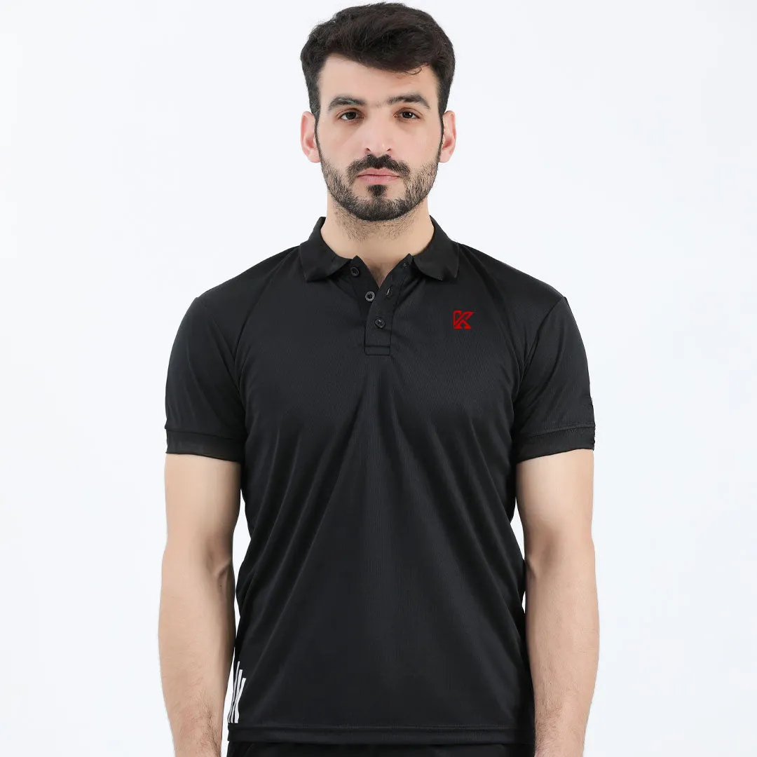 Hybrid 2.0 Black Polo T-Shirt