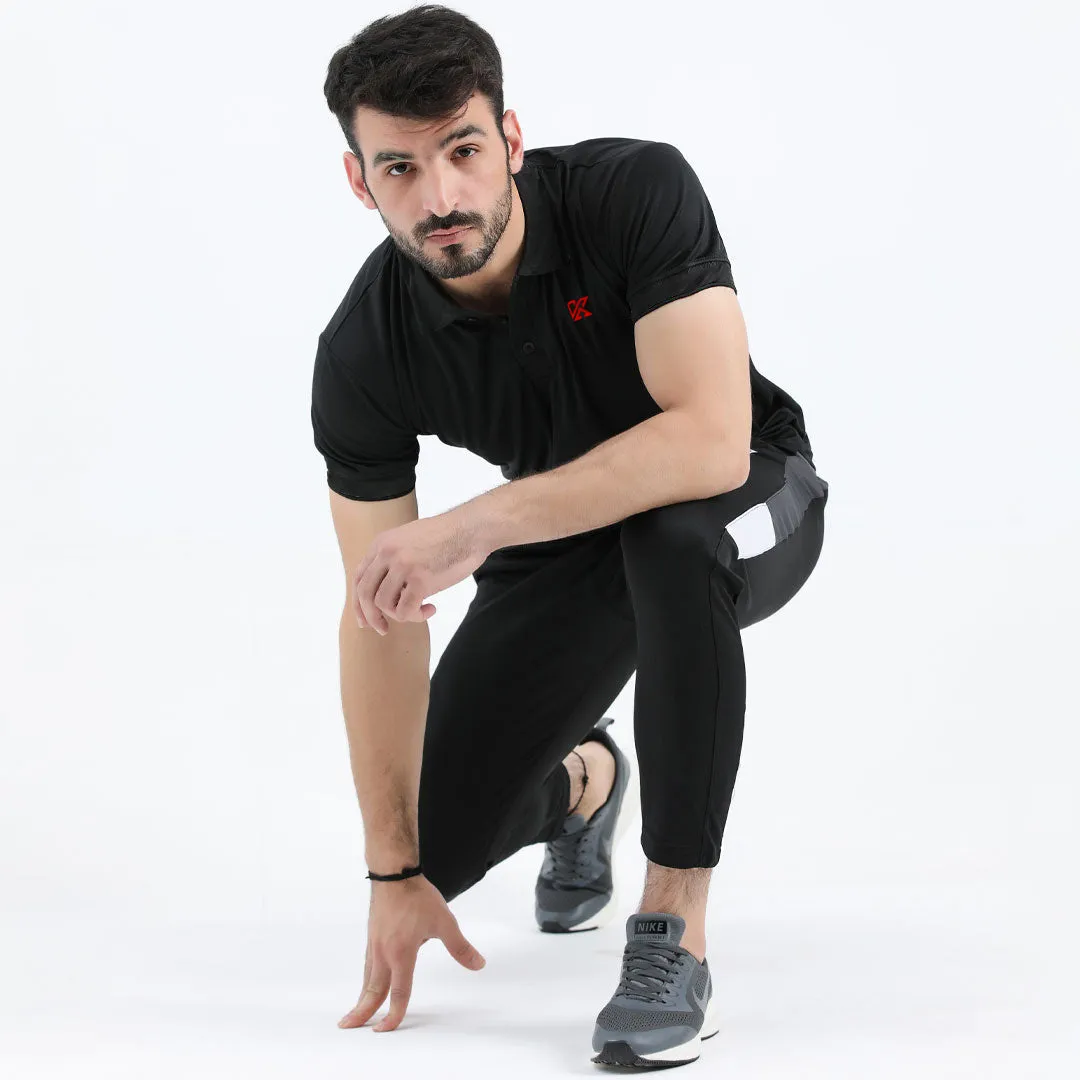 Hybrid 2.0 Black Polo T-Shirt