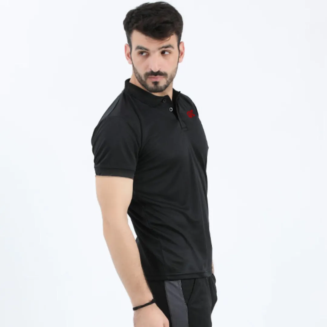Hybrid 2.0 Black Polo T-Shirt