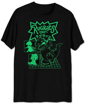 Hybrid Men's Reptar RugratsGraphic T-Shirt Black Size X-Large