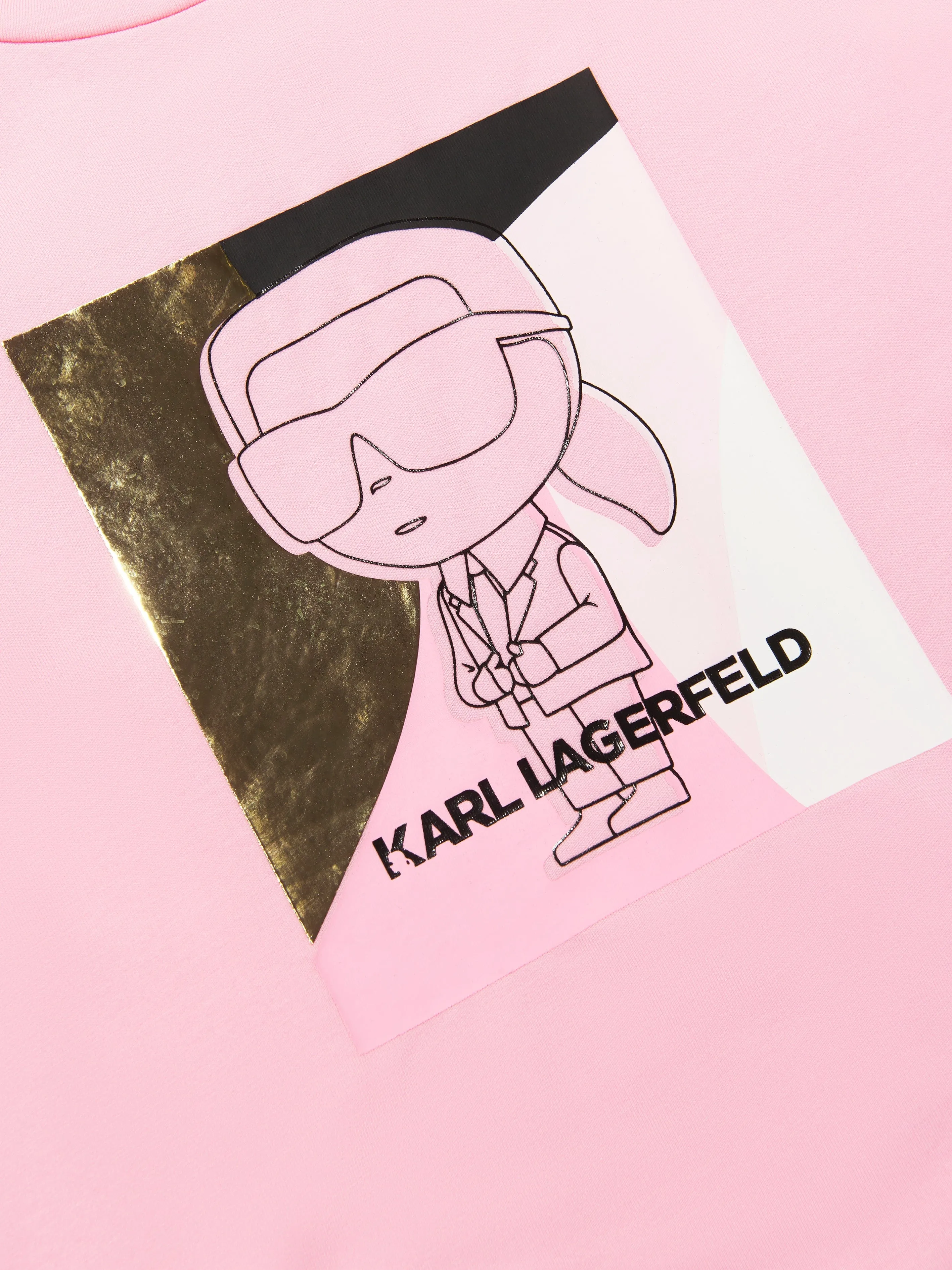 Karl Lagerfeld Girls Organic Cotton Karl Ikonik T-Shirt in Pink