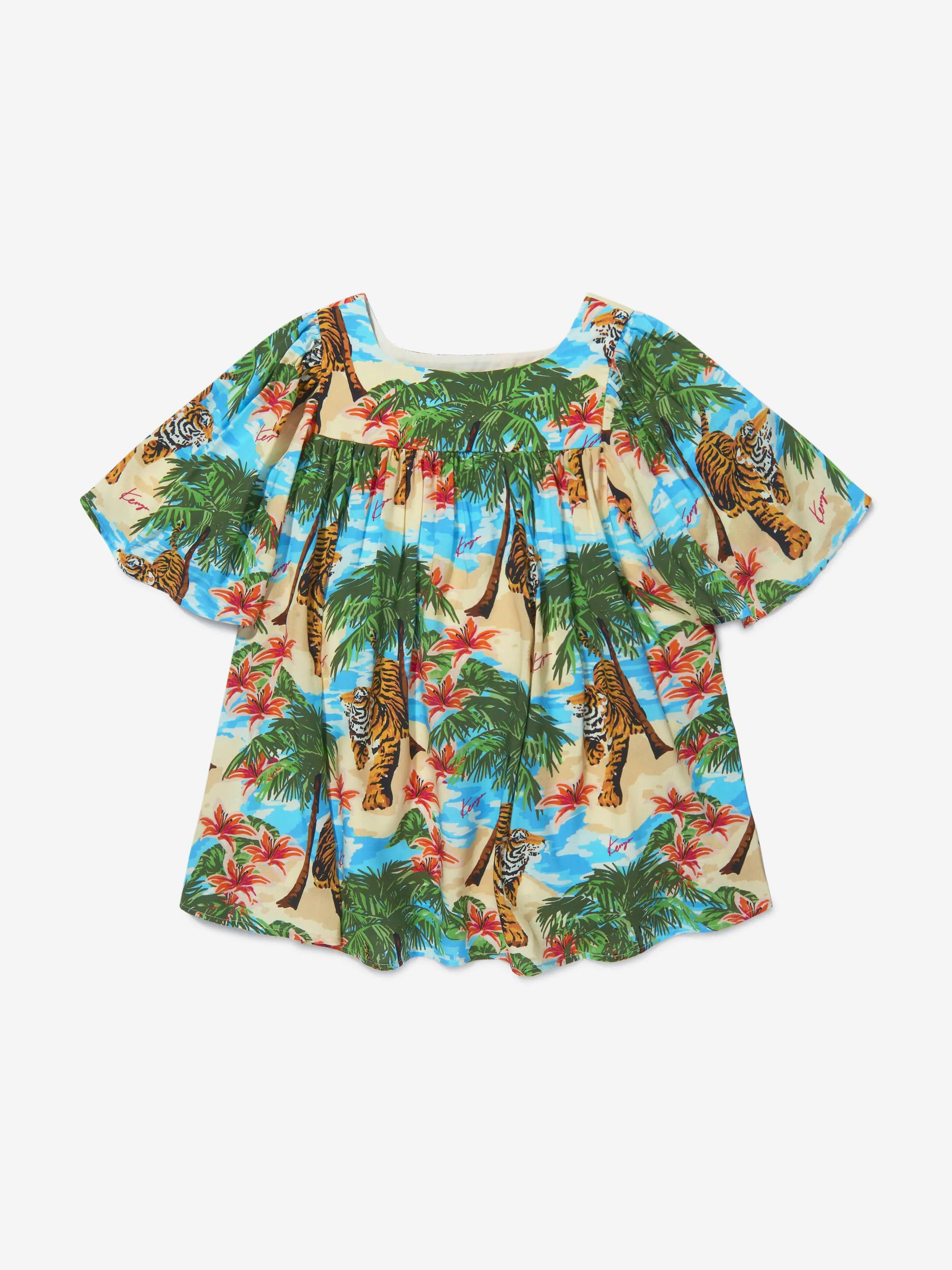 KENZO Girls Sea Jungle Print Dress