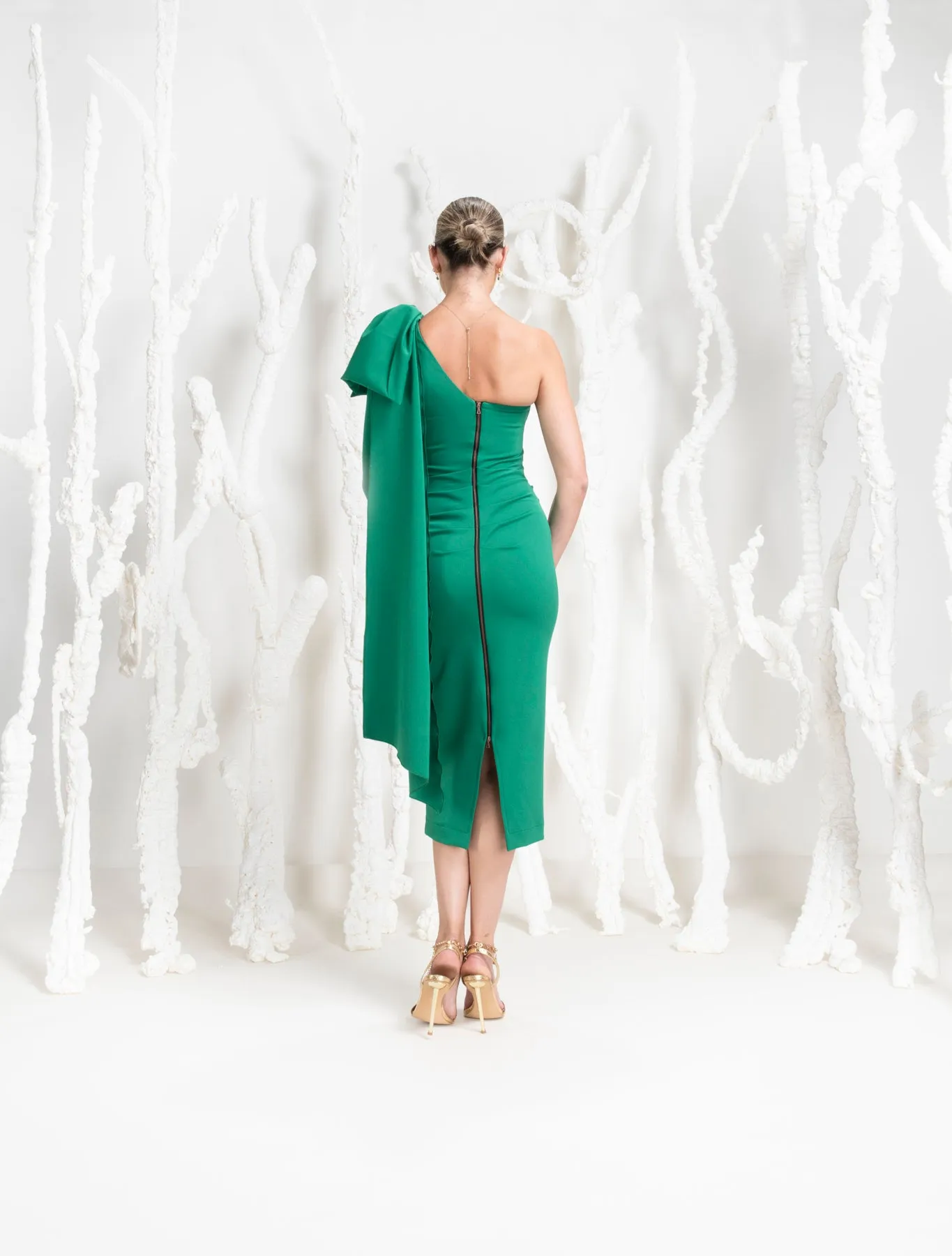Kevan Jon Krystal dress in green