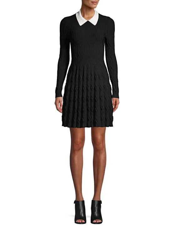 Knit collared dress