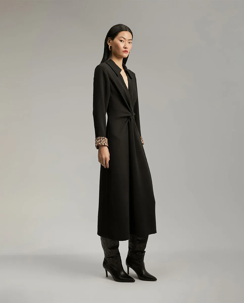 Knotted midi dress
