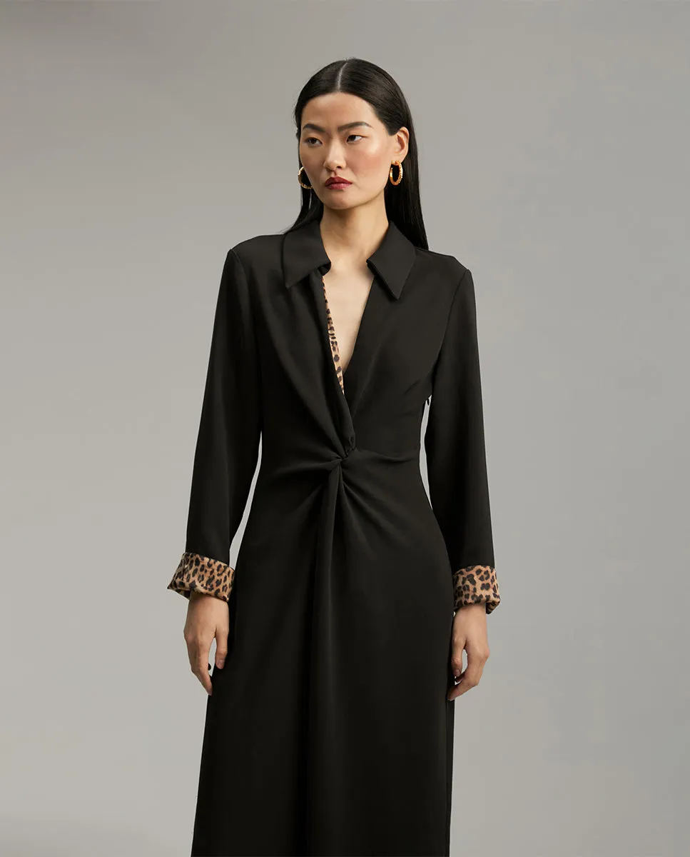 Knotted midi dress