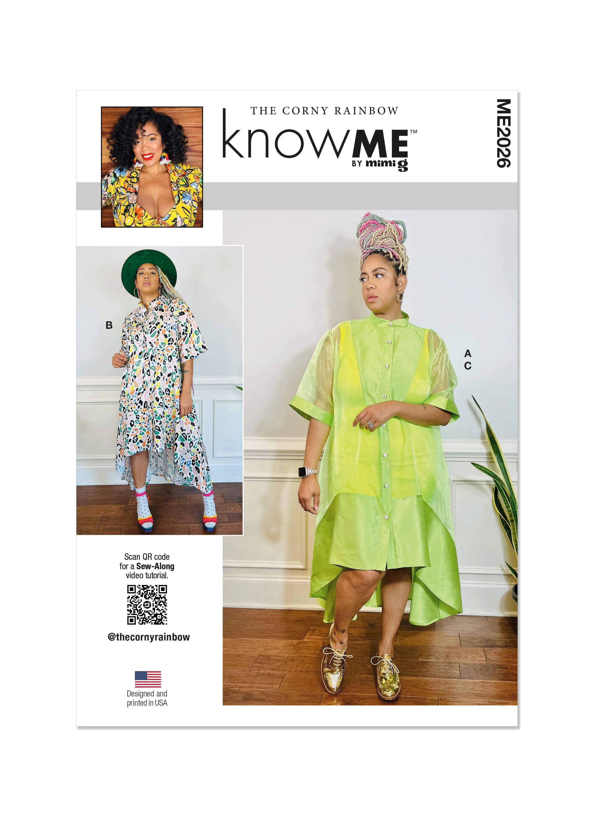 Know Me sewing pattern 2026 Misses' Shirtdress and Knit Tank Dress
