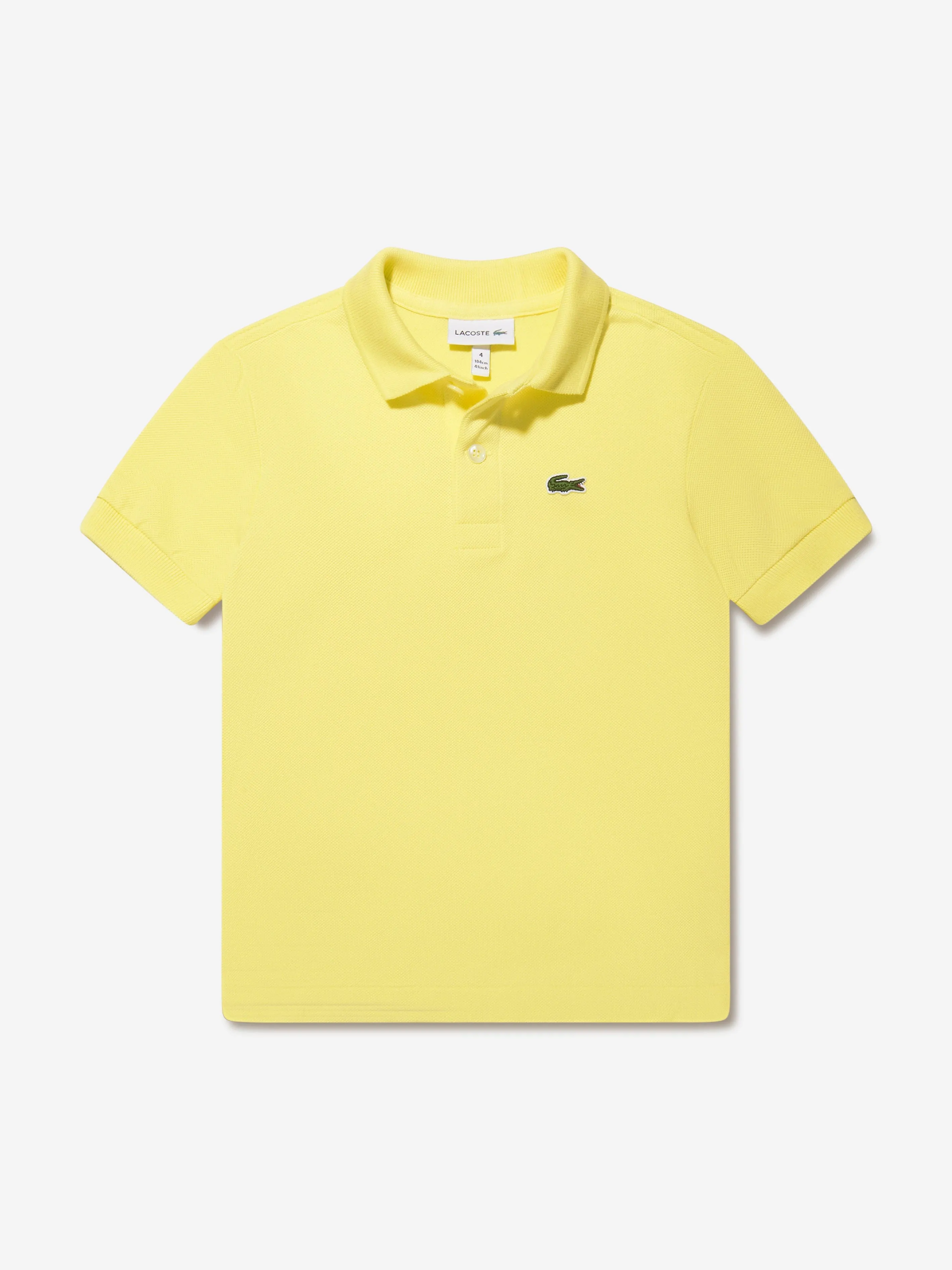 Lacoste Boys Logo Polo Shirt in Yellow