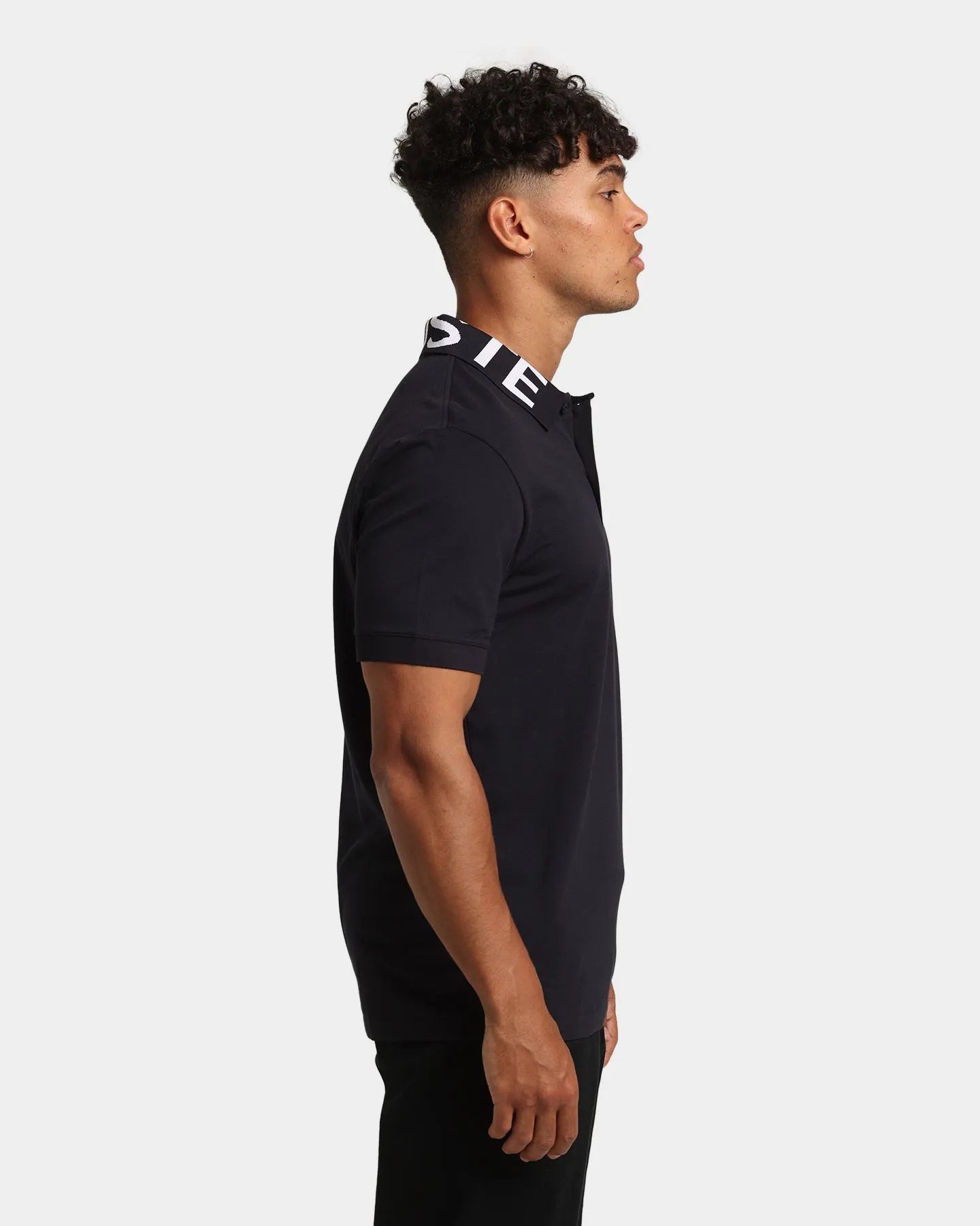 Lacoste Slim Fit Collar Wording Polo Shirt Abysm