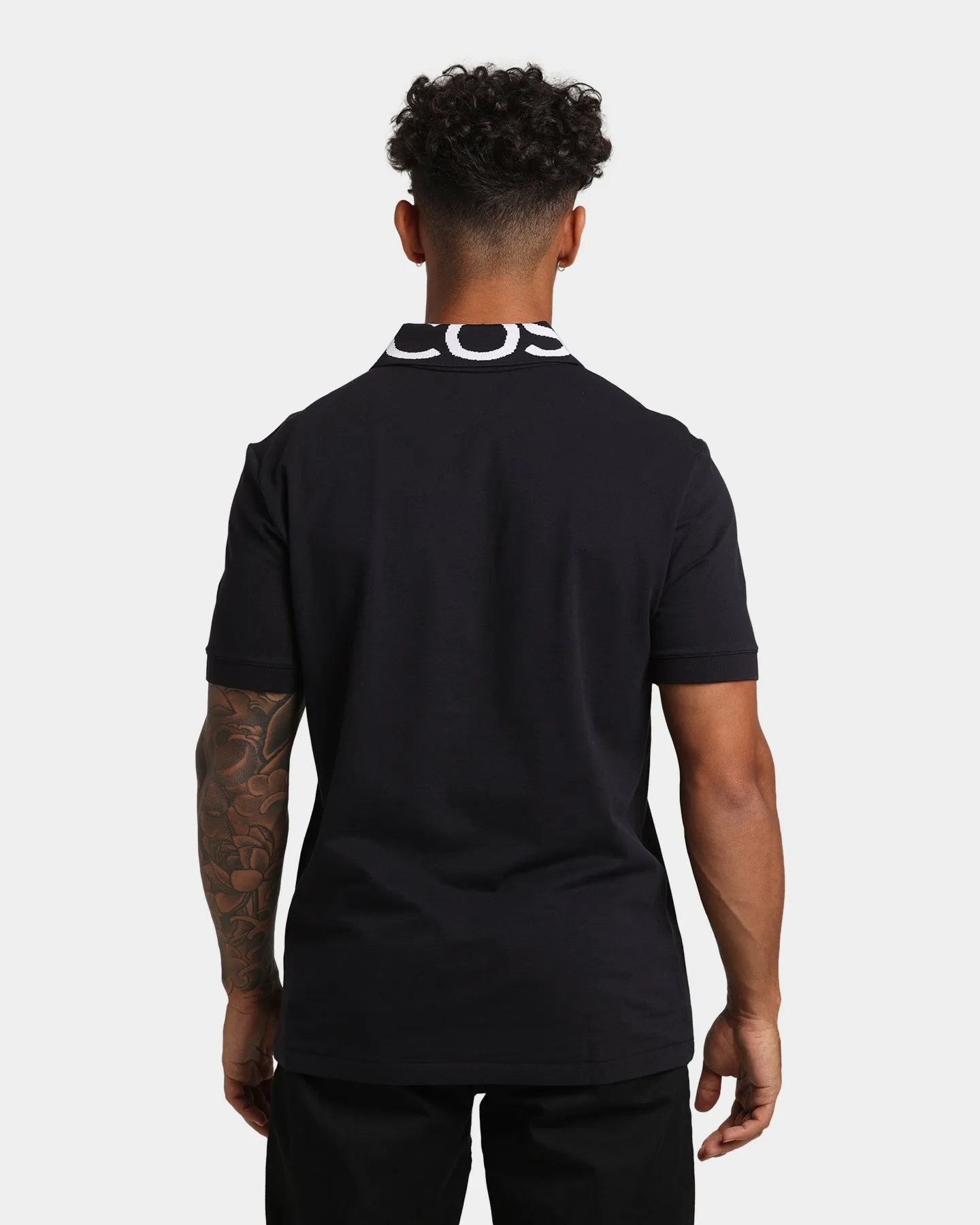 Lacoste Slim Fit Collar Wording Polo Shirt Abysm