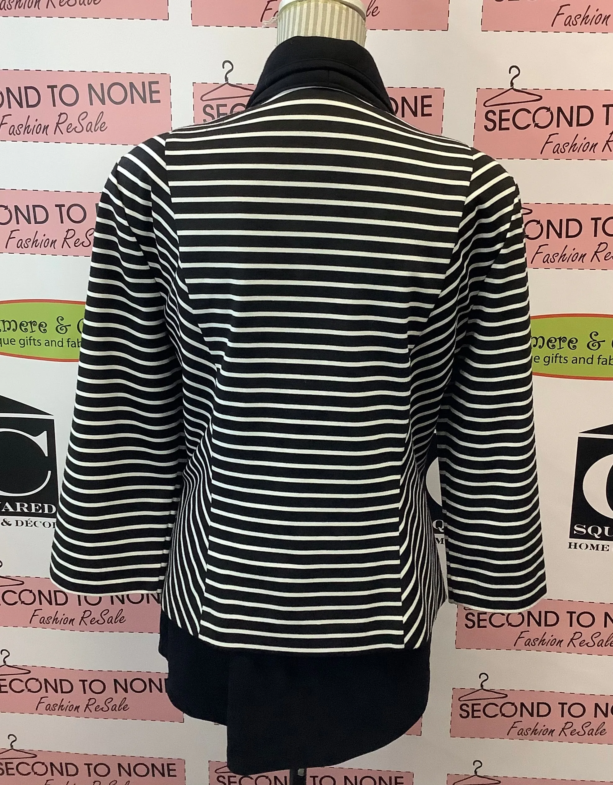 Laura Striped Stretch Blazer (Size 18)