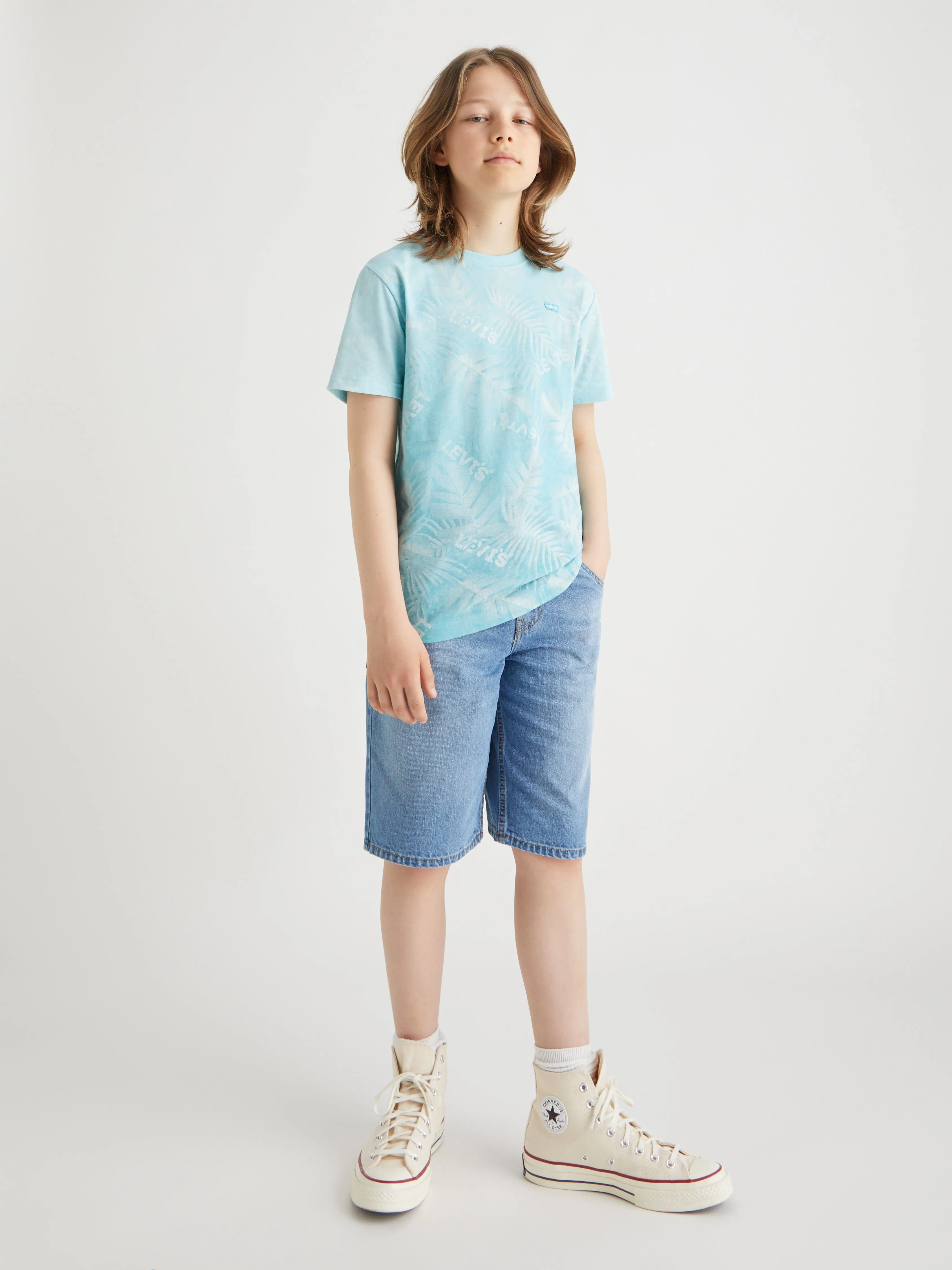 Levi's Boys Barely There Palm T-Shirt in Blue