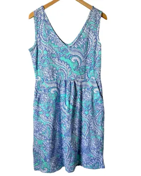 Light Summer Print Double-V Sleeveless Dress