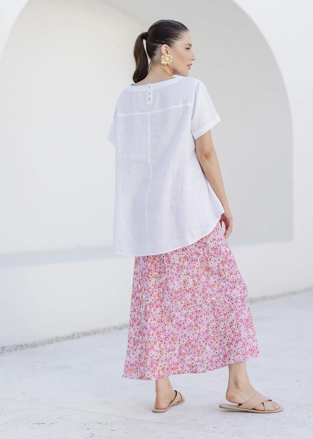 Linen Swing Top White
