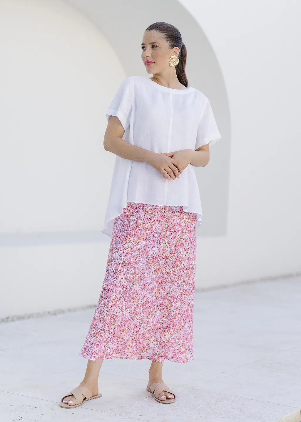 Linen Swing Top White