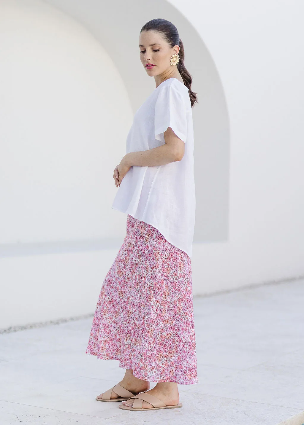 Linen Swing Top White