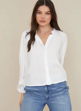 Long Sleeve Shirred Raglan Shirt