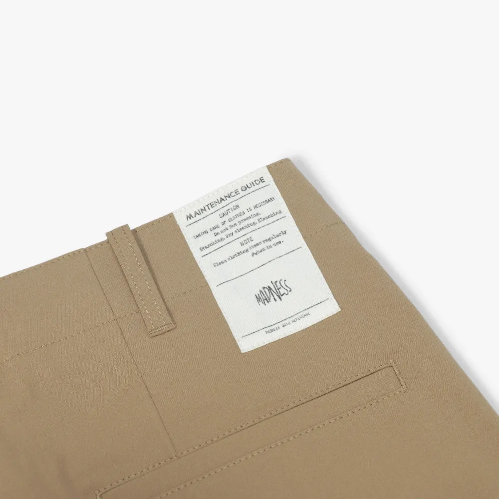 MADNESS POLYESTER CHINO PANTS-KHAKI