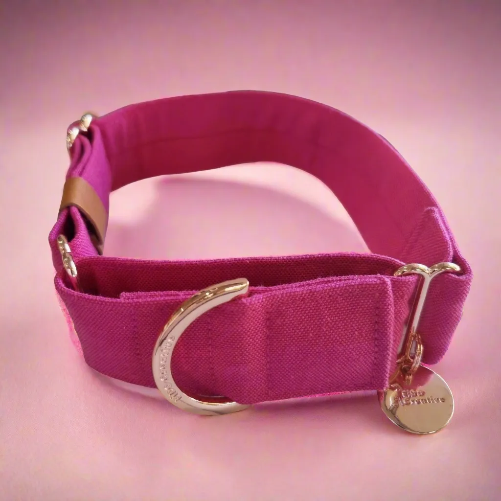 Magenta Pink martingale collar - Water resistant