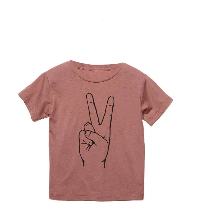 Mauve Peace T-Shirt Size 2T