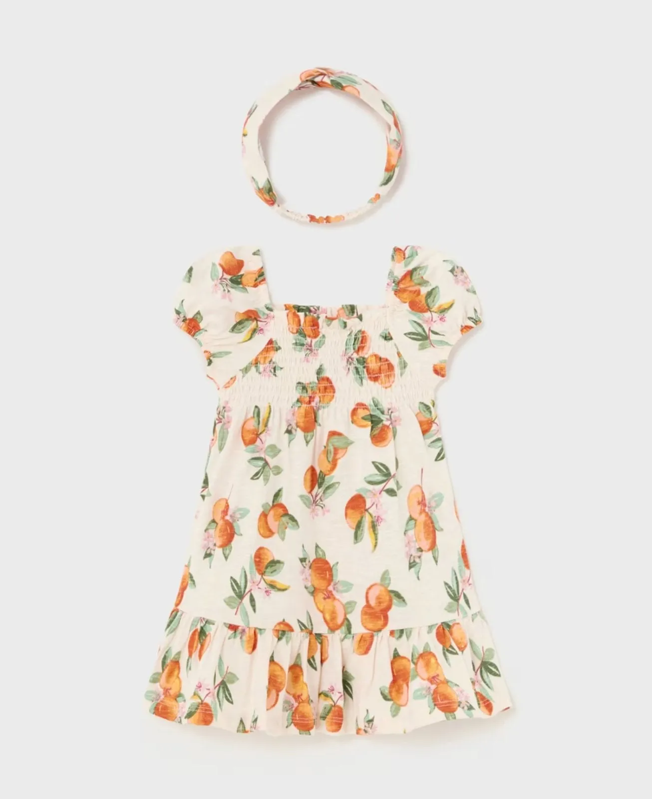 Mayoral Baby & Toddler Girls Tangerine Print Dress and Headband