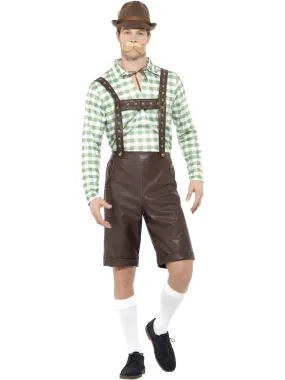 Men's Bavarian Beer Man German Oktoberfest Lederhosen Fancy Dress Costume