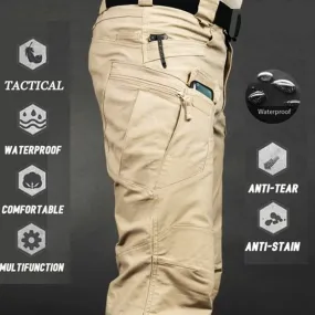 Mens Camouflage Cargo Pants Elastic Multiple Pocket  Military Male