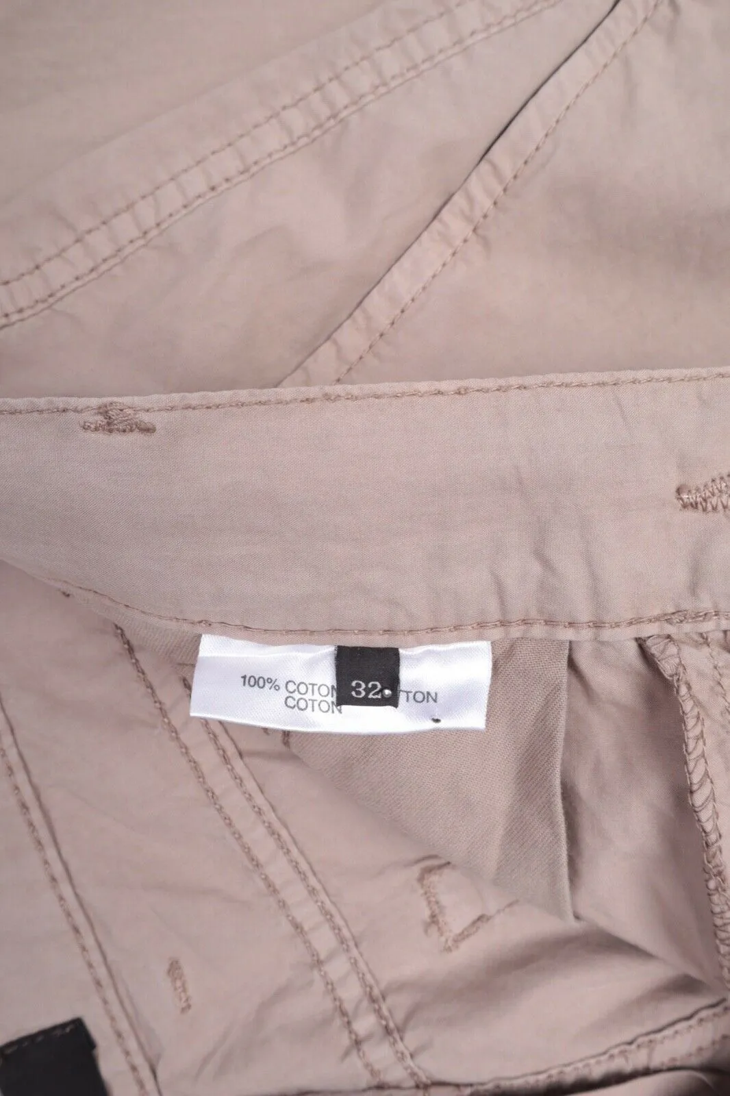 Men's ERMENEGILDO Z ZEGNA Beige Cotton Chino Pants Casual Trousers Size 32 R