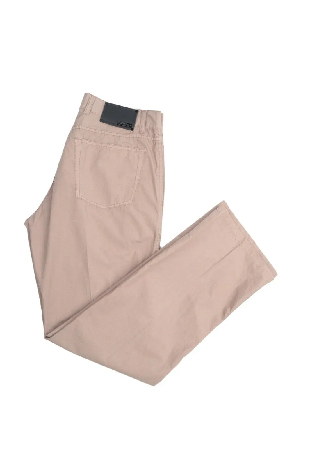 Men's ERMENEGILDO Z ZEGNA Beige Cotton Chino Pants Casual Trousers Size 32 R