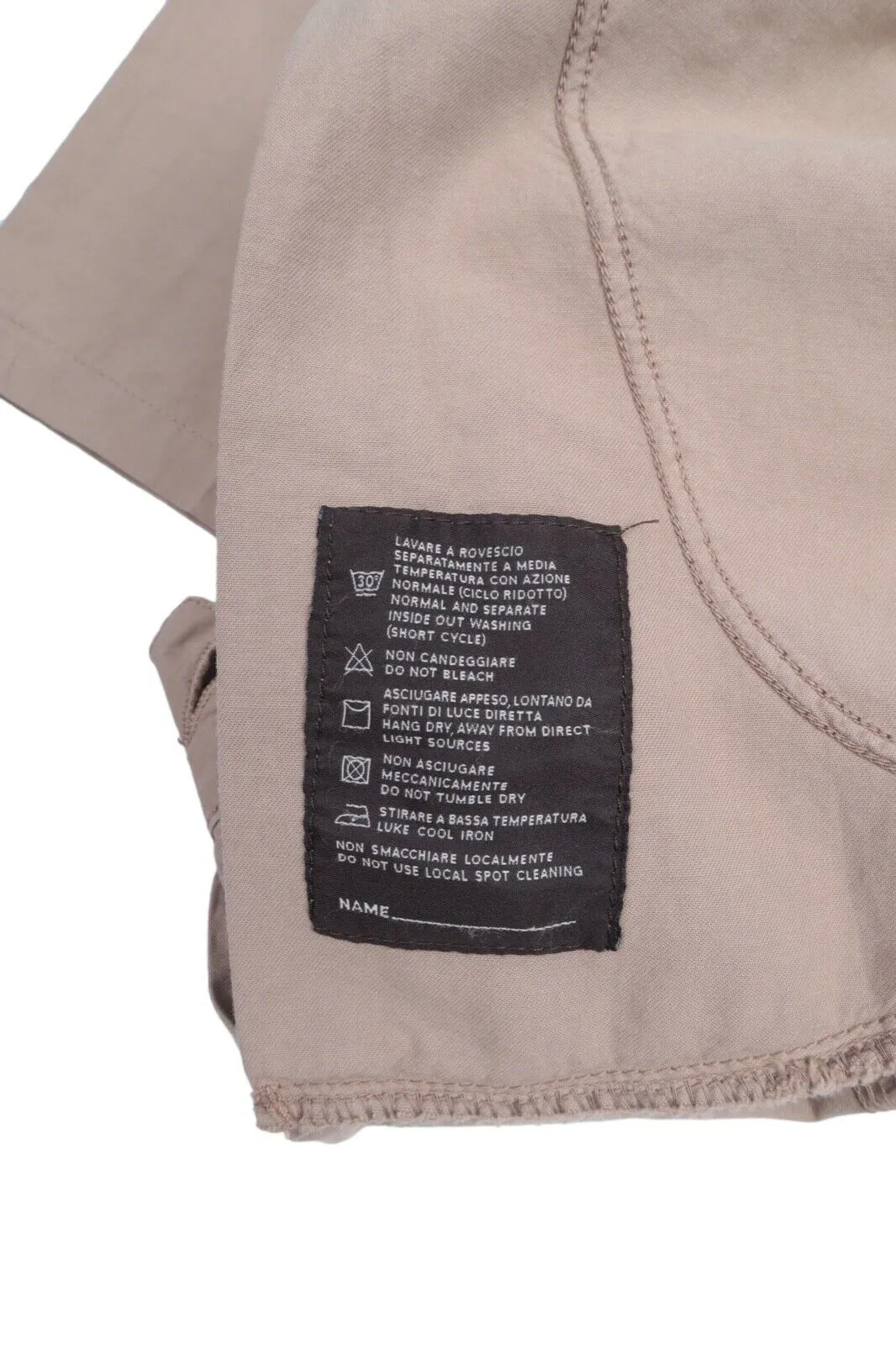 Men's ERMENEGILDO Z ZEGNA Beige Cotton Chino Pants Casual Trousers Size 32 R