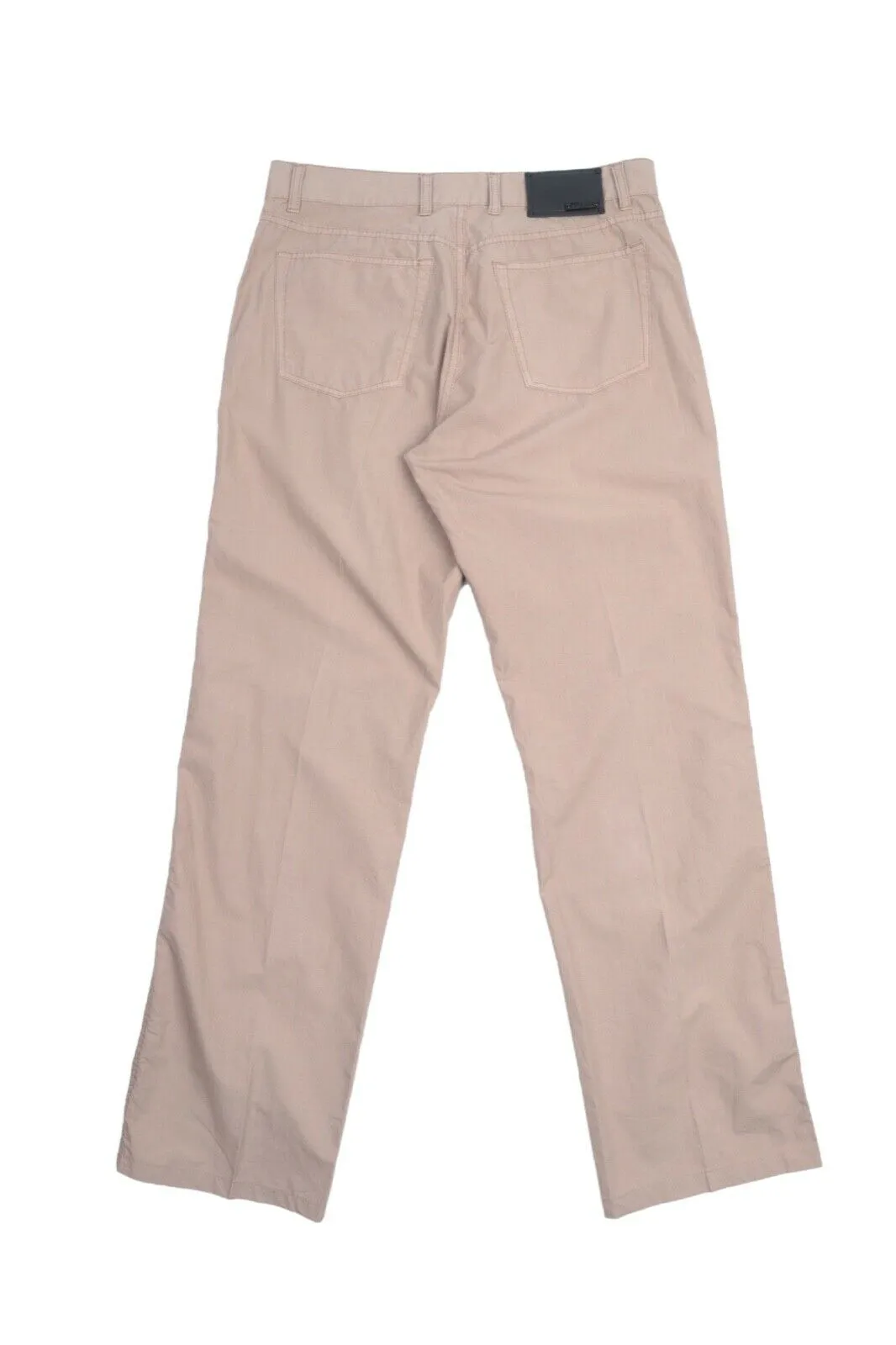 Men's ERMENEGILDO Z ZEGNA Beige Cotton Chino Pants Casual Trousers Size 32 R