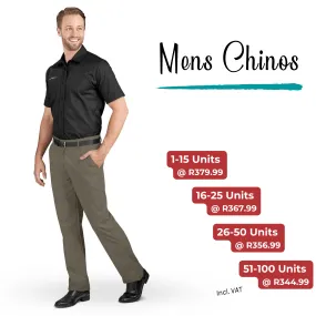 Mens Flat Front Chino Pants  |  R379.99 each (Volume Discounts!)