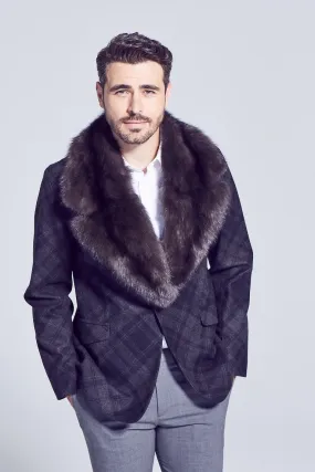 Men's Sable Fur Collar