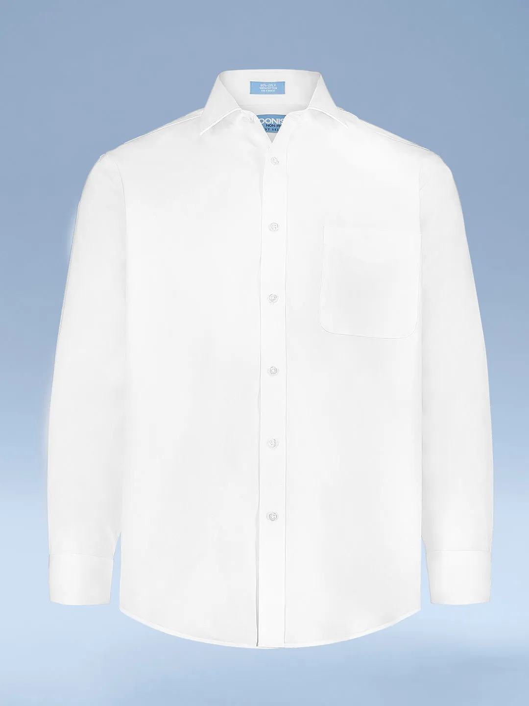 Mens Slim Fit Non Iron Cotton "Lite Pattern" Button Cuff Dress Shirt
